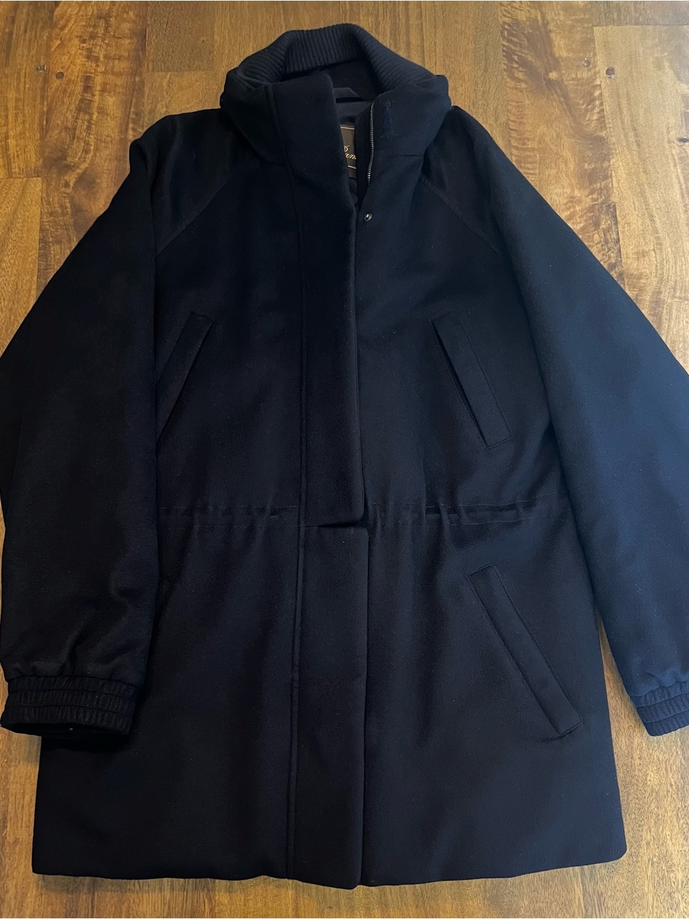 Loro Piana women’s Navy cashmere storm system